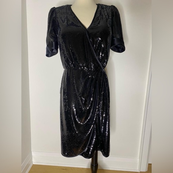 Laurèl black sequence dress - Picture 1 of 6
